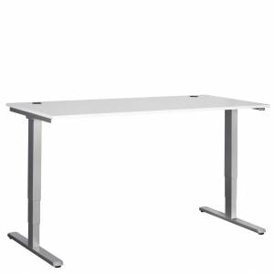 Höhenverstellbarer Schreibtisch weiß Ergonomie Büro Schreibtische ergonomisch, Sara, Smart - T-Fuss - Sitz-Stehhtisch
