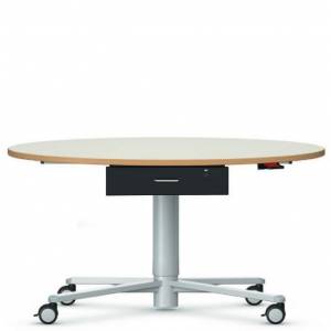 Höhenverstellbarer Sitz-/Stehtisch Einrichtungen für Schulungsräume, VS, RondoLift-KF