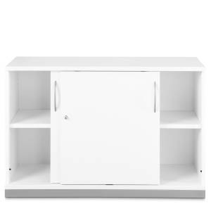 Aktenschrank, Schiebetüren, weiss, fm Büromöbel, Endless Schiebetürschrank