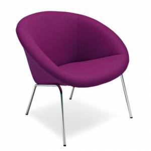 Lounge Sessel Stoff violett Sessel Büro Design  Walter Knoll, 369