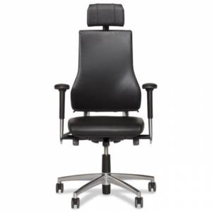 Ergonomischer Bürostuhl mit Kopfstütze Bürodrehstuhl ergonomisch Büro Schreibtischstuhl Armlehnen BMA-Ergonomics, Axia 2.4