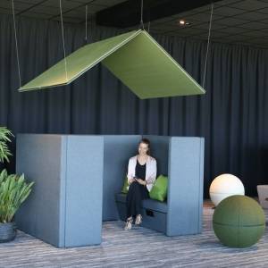 Möbel für Warte und Empfangsbereiche | Akustikvorhänge/Schallschutzmöbel | Loungesofa, Götessons, SOFA SILENT GROUP
