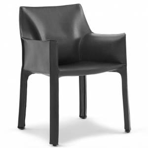 Besucherstuhl schwarz Besucherstühle Leder Konferenzstühle Konferenzstuhl, Cassina, 413 CAB