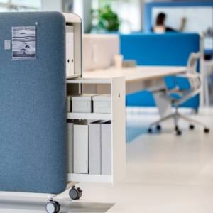 Rollcontainer für Schreibtisch mobile Bürocontainer Akustik, Cascando, Pillow Space Drawer