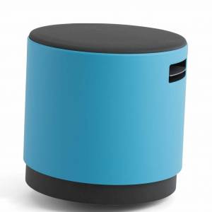 Hocker blau Polsterhocker, Steelcase, Buoy