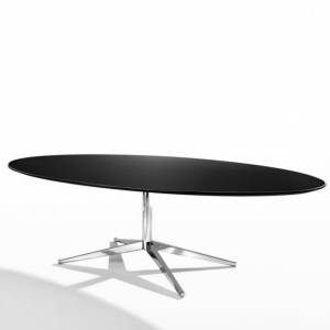 Schreibtisch oval Schreibtische oval schwarz moderne Büromöbel, Knoll International Studio, Florence Knoll Table Desk