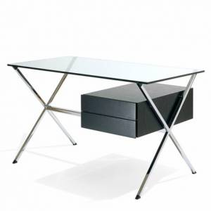 Homeoffice Schreibtisch Home Office Möbel Glas Knoll International Studio, Albini Desk