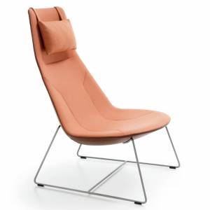 Loungesessel Büro Clubsessel Stoff orange Loungemöbel, profim, Chic Lounge
