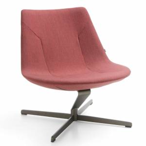 Lounge Sessel Büro Clubsessel Stoff rot Loungemöbel, profim, Chic Lounge
