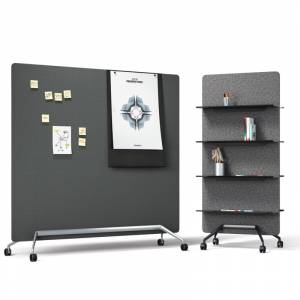 Großes Whiteboard beweglich Büro Wand Whiteboards Rollen|, Brunner, team Panel / Whiteboard / Wandboard