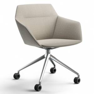 Bürodrehstuhl beige Loungemöbel exklusiv Loungesessel Brunner, ray soft