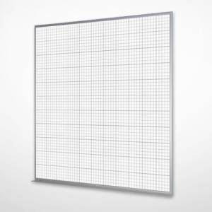 Wand Whiteboard Büro Whiteboards Magnettafel o+c system - adeco, Whiteboard mit Aluminiumrahmen kariert