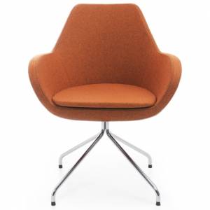 Loungesessel orange Stoff Bürosessel Design, profim, Fan