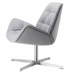Clubsessel grau Loungesessel Stoff gepolstert Loungemöbel, Thonet, 809