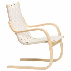 Clubsessel weiß Holz Loungesessel Büro Loungemöbel, Artek, Armchair 406