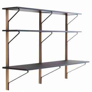 Hängeregal Design Regal Holz Designer Wandregal, Artek, Kaari Wall Shelf with Desk