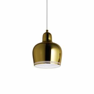 Büro Deckenleuchten gold Pendelleuchte LED Büroleuchte weiß, Artek, Pendant Light A330S “Golden Bell“