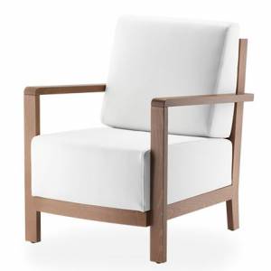 Loungesessel weiß Sessel Holz Clubsessel Lounge Loungemöbel Rosconi Rondo