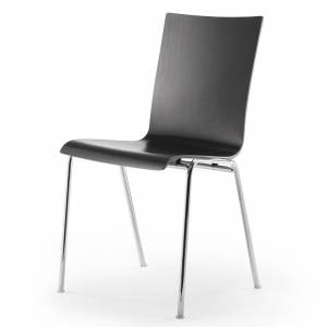 Besucherstühle schwarz Besucherstuhl modern Stapelstuhl Atlanta 50 Rosconi Charles Polin