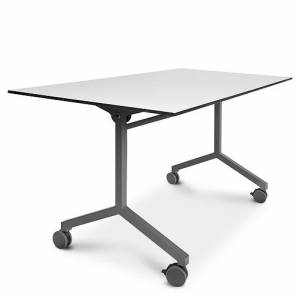 große Klapptische Büro Klapptisch groß weiß fahrbar Kim Stivaggio