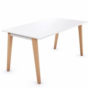 Design Schreibtisch weiß Arbeitstisch Büro Designer Schreibtische holz get together wood sedus