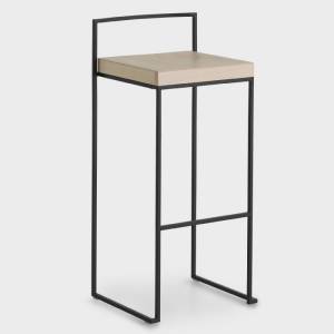 Designer Barhocker Holzschale Stahlprofil Barstuhl lapalma Cuba+Cubo
