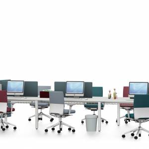 Flexible Team-Tische Arbeitstische Büro Team-Tisch gross Büromöbel Vitra Workit Workstations