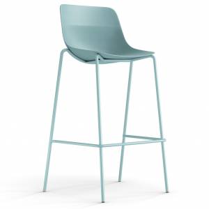 Barhocker türkis Barstuhl Cafeteria Kunstoff Stahl Brunner crona light