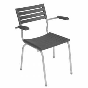 Besucherstuhl schwarz Besucherstühle Kunstoff Gartenstuhl feuerverzinkt Gartenstühle Cafeteria Stuhl Kantinen Stuhl mobbel SITmax mit Armlehnen