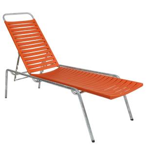 Gartenliege rot Liege wetterfest stapelbarer Liegen in Garten Gestell feuerverzinkt exklusiv moobel BEACHmax