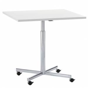 Rolltisch klappbar Rolltische höhenverstellbar Klapptisch weiß mit Rollen quadratisch Brunner Torino