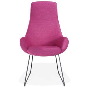 Sessel rosig Besucherstuhl mit Kuffengestell Besucerstühle groß Lounge Kusch+Co 8640 Lupino