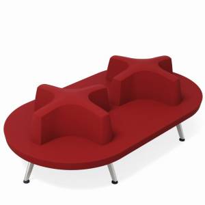 Sitzinsel rot Lounge Kusch+Co 8350 V-Travel