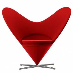 Vitra Loungesessel Büro rot Loungemöbel vitra, Heart Cone Chair