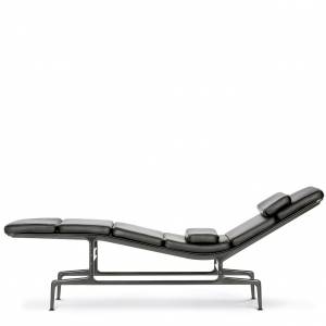Liegen Leder schwarz Lounge Relax vitra, Soft Pad Chaise ES 106