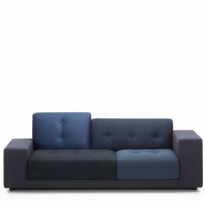 Sofa dunkel Loungesofa Stoff gepolstert Loungemöbel Lounge Sitzmöbel Vitra Polder Compact
