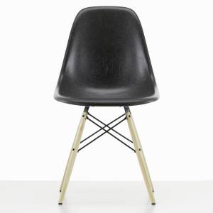 Designer Besucherstuhl ohne Armlehnen Besucherstühle schwarz Konferenzstuhl Klassiker Konferenzstühle Vitra Eames Fiberglass Side Chair DSW