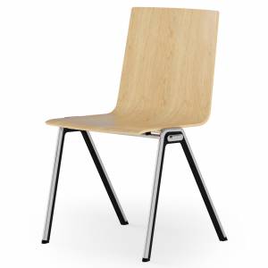 Besucherstuhl Holz Besucherstühle stapelbar Vierfussstuhl Rosconi BLAQ wood
