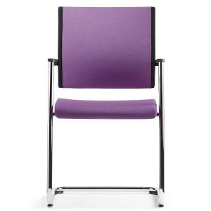 Besucherstuhl violett Besucherstühle Freischwinger mit Armlehnen Konferenzstühle, Klöber, Duera Besprechungsstuhl