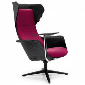 Loungesessel rot Design Büro Loungemöbel exklusiv, Sessel mit Tisch Klöber, Wooom