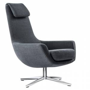 Sessel grau Loungesessel Drehbar Lounge Sitzmöbel Brune Lou