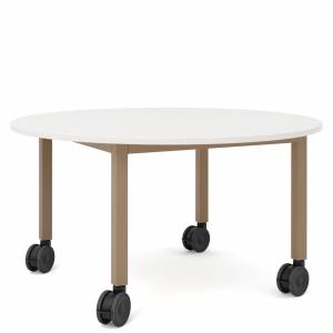 Design Rolltisch flexiber Tisch auf Rollen Rolltische rund Materia Vagabond Project
