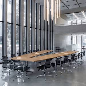 Massivholz Seminartisch edel große Besprechungstisch Massivholz Büromöbel Design Zoom, LYNX Meeting