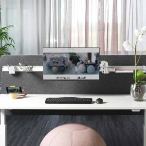 Akustik Tischrennwand Büro Trennwände Götessons SCREENIT STANDARD VERSTÄRKT