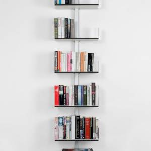 Hängeregal Bücher schwarz Regal Büro Regalschrank, wall - adeco, Totem