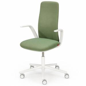 Bürostuhl grün Bürodrehstuhl moderne Bürostühle mit Armlehnen Haworth Nia