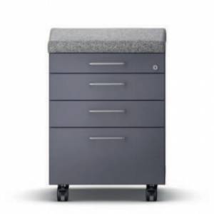 Büro Rollcontainer grau Caddy Rollen Bürocontainer, VS, OfficeBox kurz