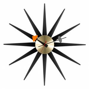 Wanduhren Wall Clocks - Sunburst Clock schwarz