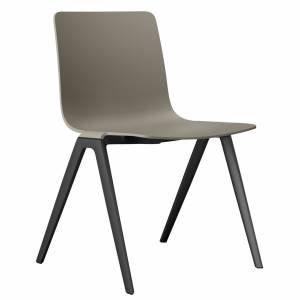 Besucherstuhl grau Besucherstühle Konferenzstühle ohne Armlehnen Cafeteria Stühle, Brunner, A-Chair 9708