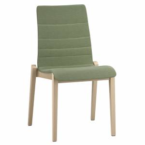 Besucherstuhl grün Besucherstühle Holz Cafeteria Stuhl Kantinen Stuhl Brunner, fina wood
